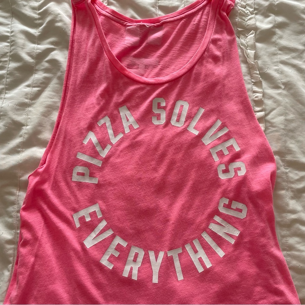 Victoria’s Secret PINK 🍕 Pizza solves everything tank